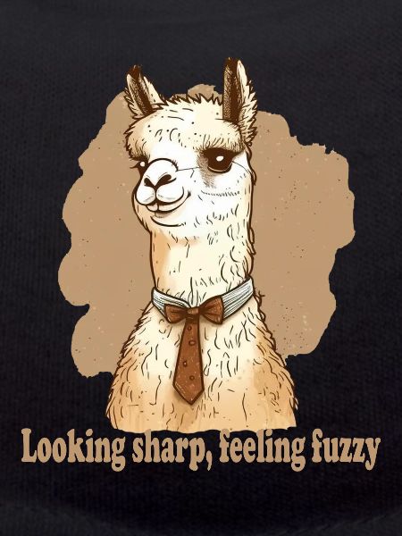 Looking sharp feeling fuzzy Lama