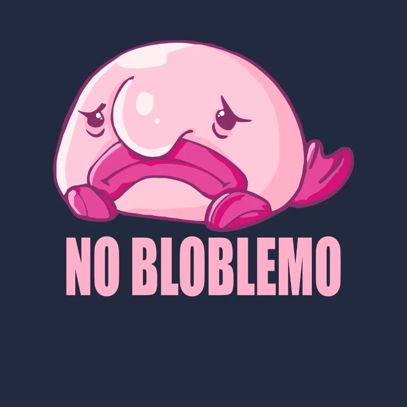 Costume de Blobfish - Visage de poisson Blob laid -