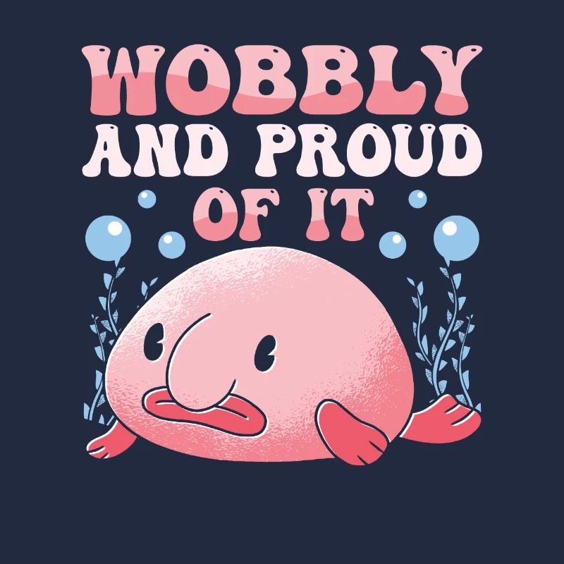 Costume de Blobfish - Visage de poisson Blob laid -