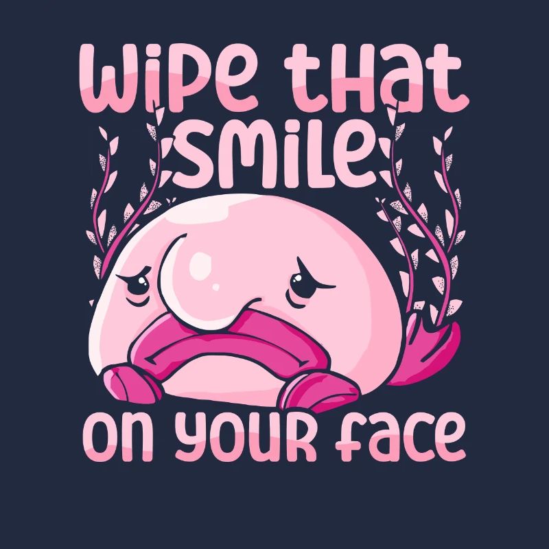 Costume de Blobfish - Visage de poisson Blob laid -