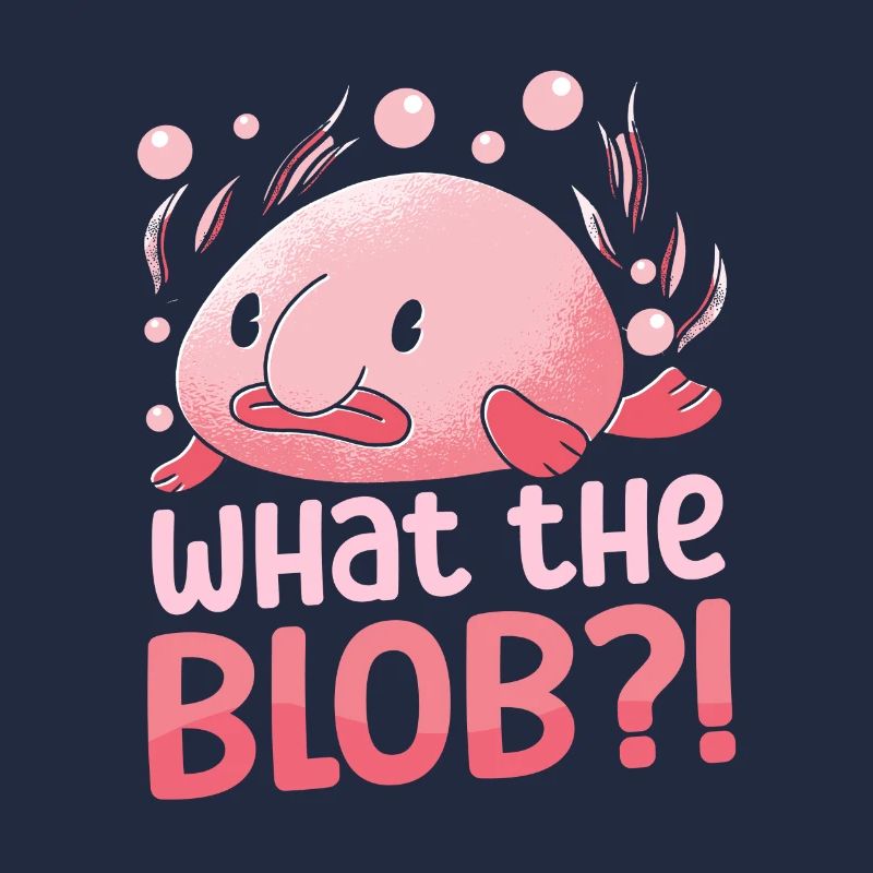 Costume de Blobfish - Visage de poisson Blob laid -