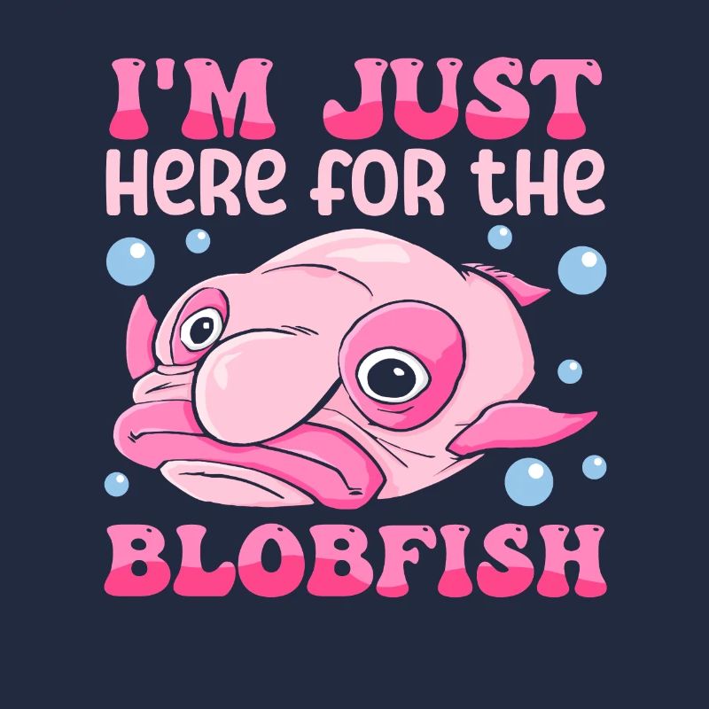 Costume de Blobfish - Visage de poisson Blob laid -