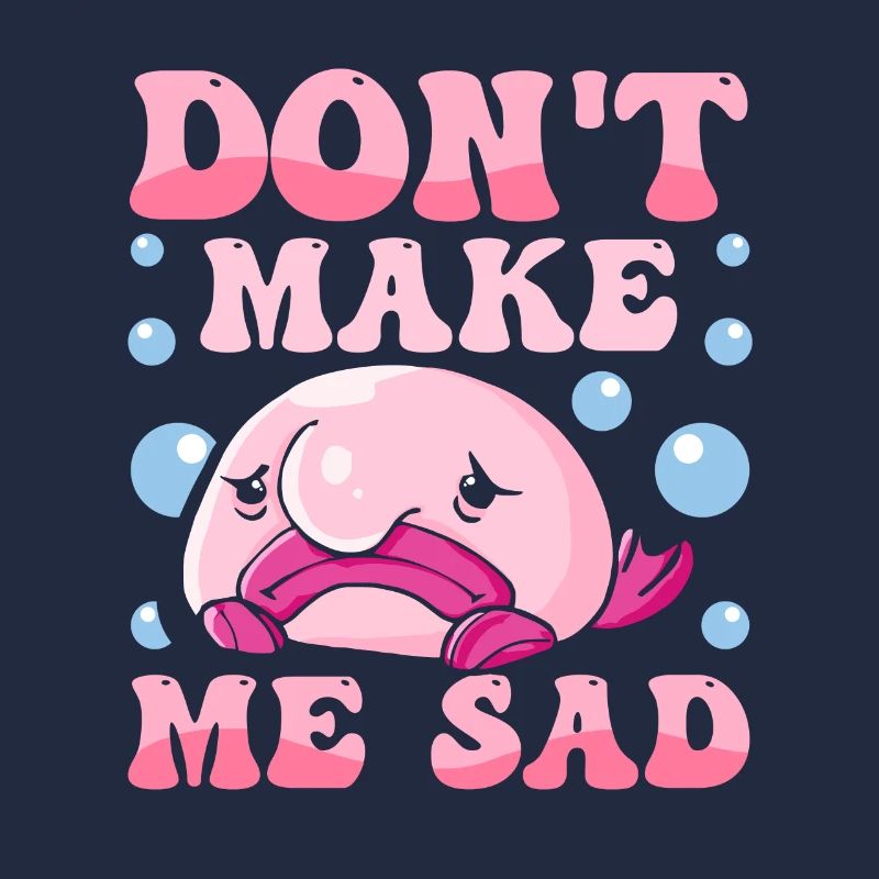 Costume de Blobfish - Visage de poisson Blob laid -