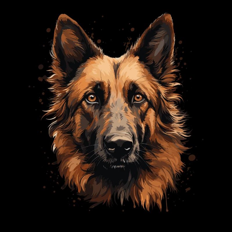 Visage de race de chien de berger belge