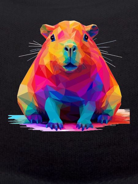 Capybara Low Polygon Design