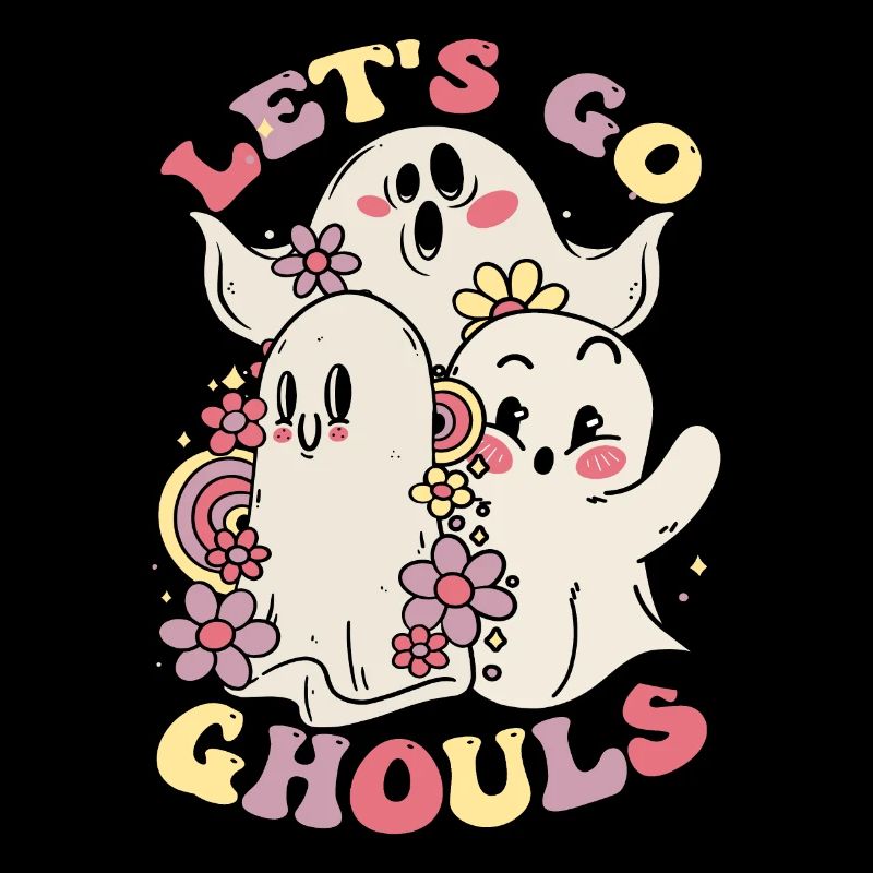 Halloween Ghost Lets Go Ghouls