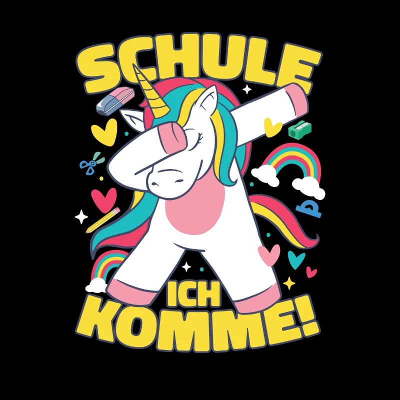 Einhorn Schulkind 2023 Schule Ich Komme