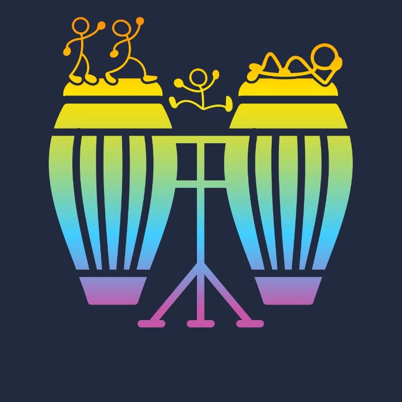 Drôle Conga Drummer Stick Figure Conga Player
