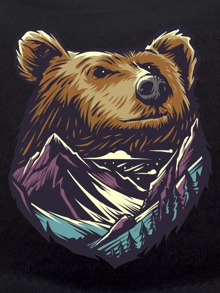 Bear and mountain