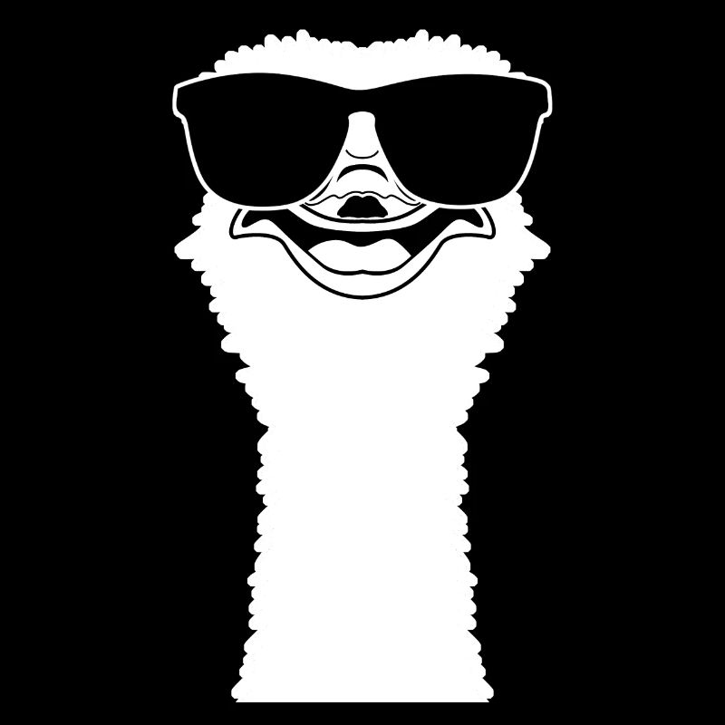Autruche avec lunettes de soleil