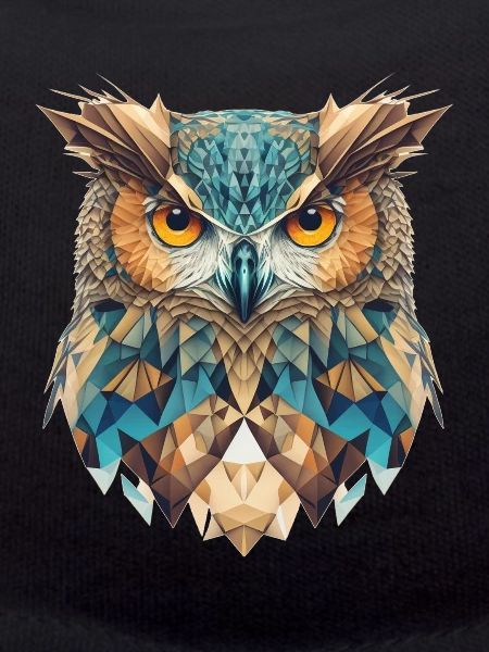 Geometrischer Eulenkopf