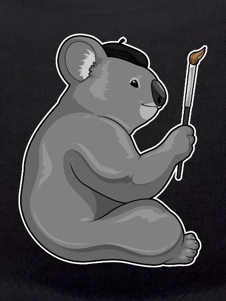 Koala Painter Brush Painting