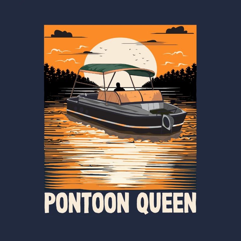 Pontoon Queen Motorboating Princess Pontooning
