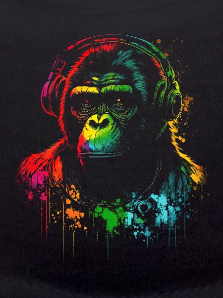 Rainbow Gorilla Headphones