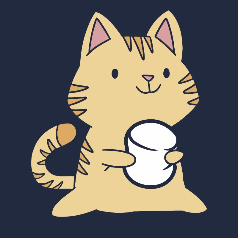 Marshmallow Camper Kids Cute Smore Cat