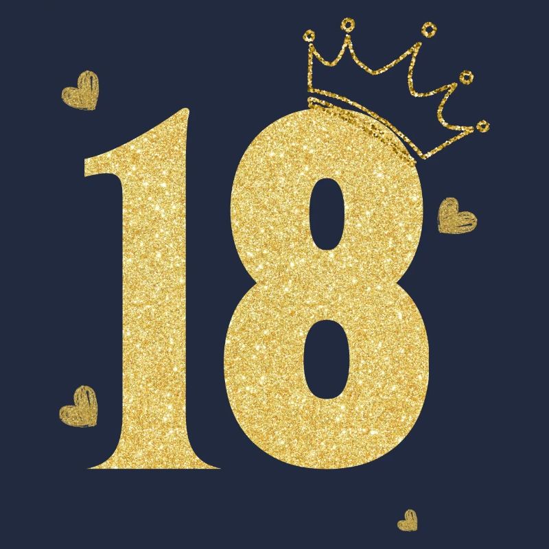 18e anniversaire couronne doré