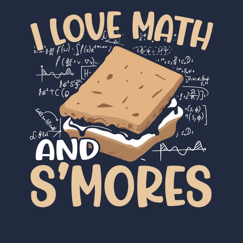 I Love Math And Smores Funny Marshmallow Camper Sc