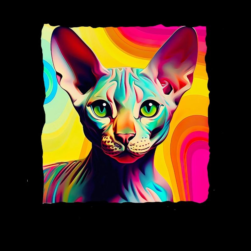 Coole Nacktkatze Pop Art