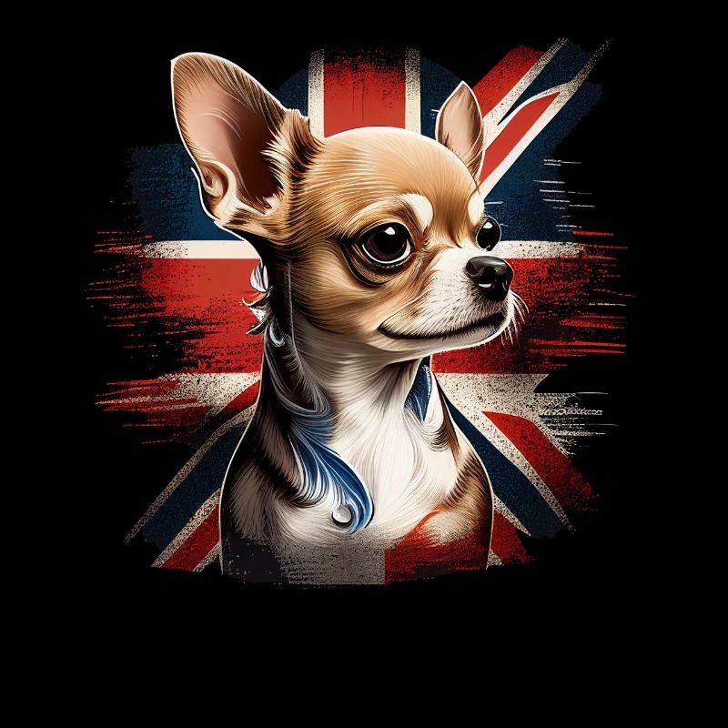 Chihuahua - Grande-Bretagne Angleterre Drapeau