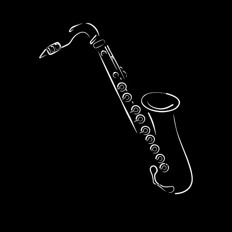 Saxophon Scherenschnitt Zeichnung Jazz