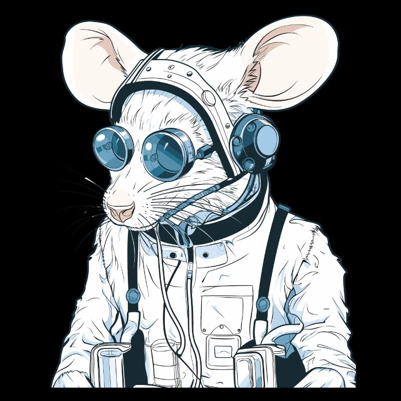 Mouse, Gaming, Pilot, Nerd, Funny, Lab Rat Rat