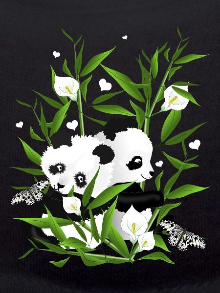 Pandababys im Bambusfeld