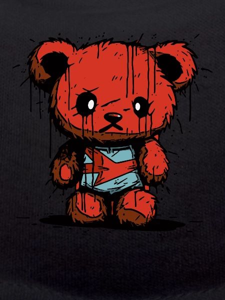 stuffed grunge toy bear