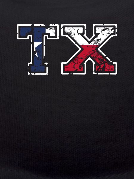 Texas American Flag Black