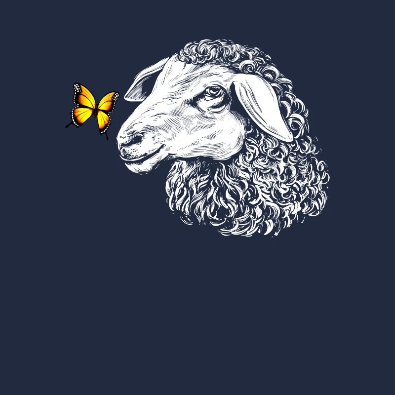 Mouton avec papillon