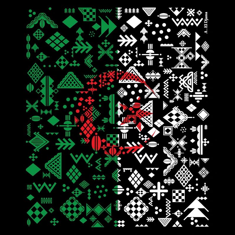 FLAG ALGERIA Z AMAZIGH BERBER KABYLE