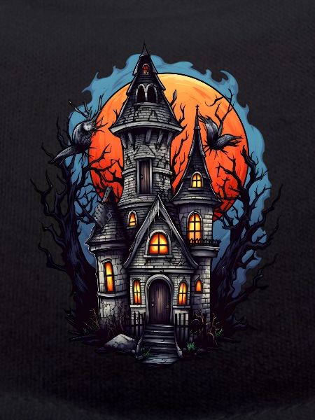 Creepy haunted house