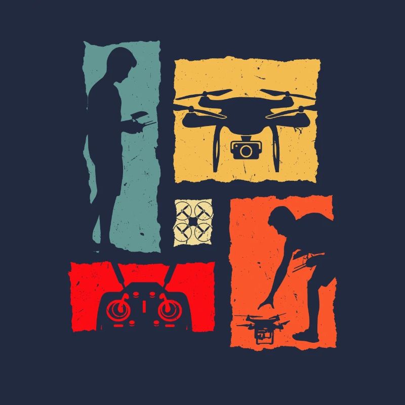 Drone Rétro Drone Pilotes de drones