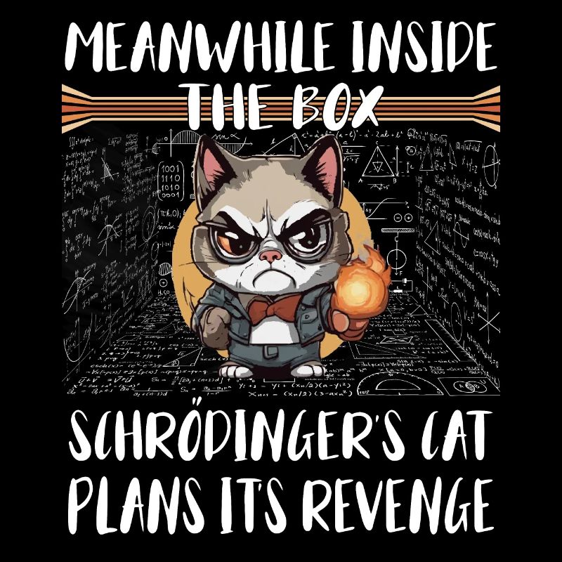 Pendant ce temps, dans la boîte Schroedingers chat plans de vengeance