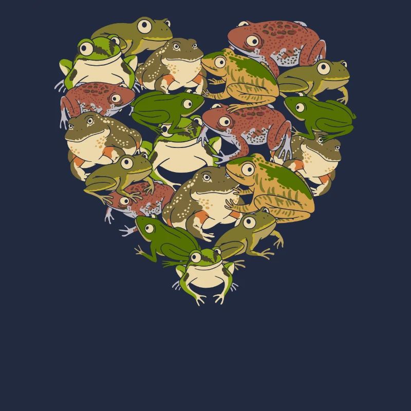 Heart Shape Frog Herpetologist Toad Lover Amphibia