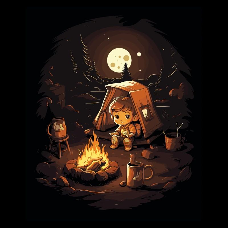 Child camping