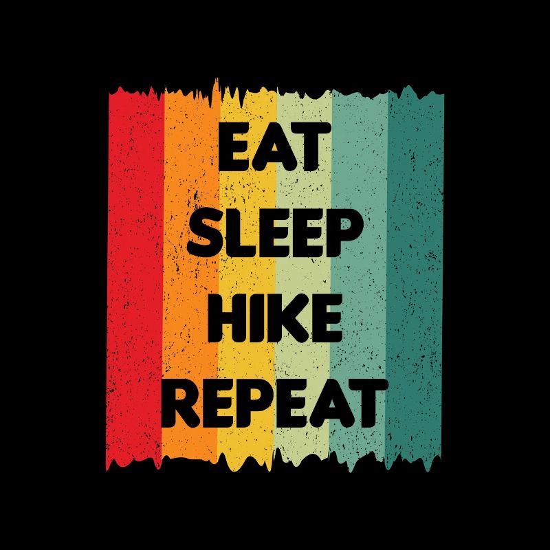 Manger Sleep Hike Repeat - Retro Optik Wandern