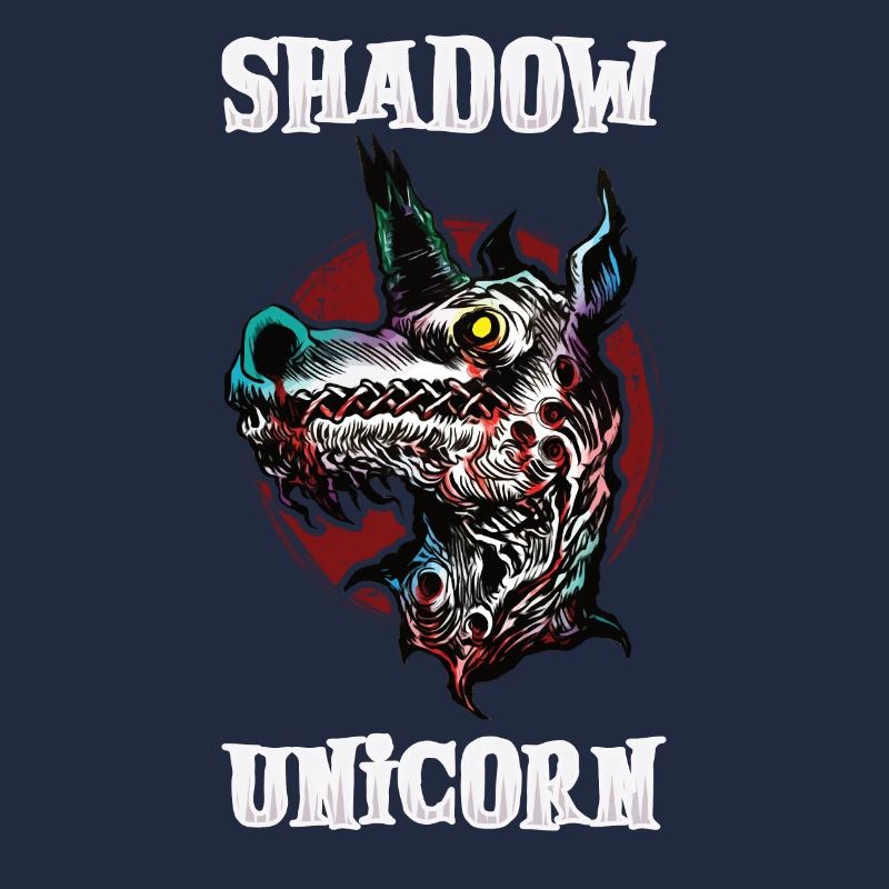 Dunkles Einhorn Horror Einhorn Mitternacht Einhorn