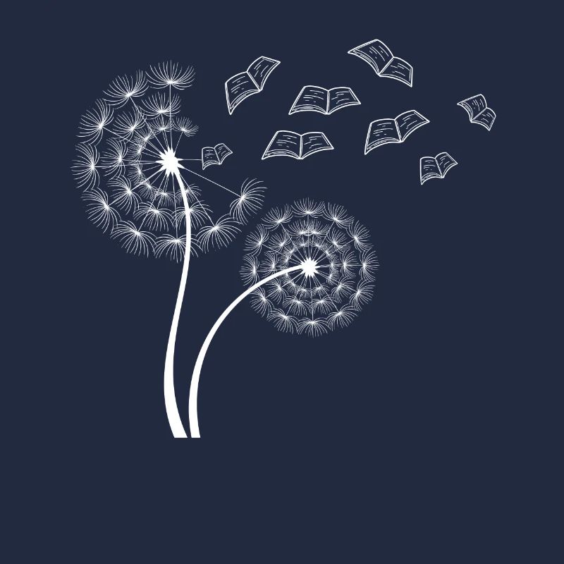 Pusteblume Bücher Blume Lesen Lehrer Bibliothekar