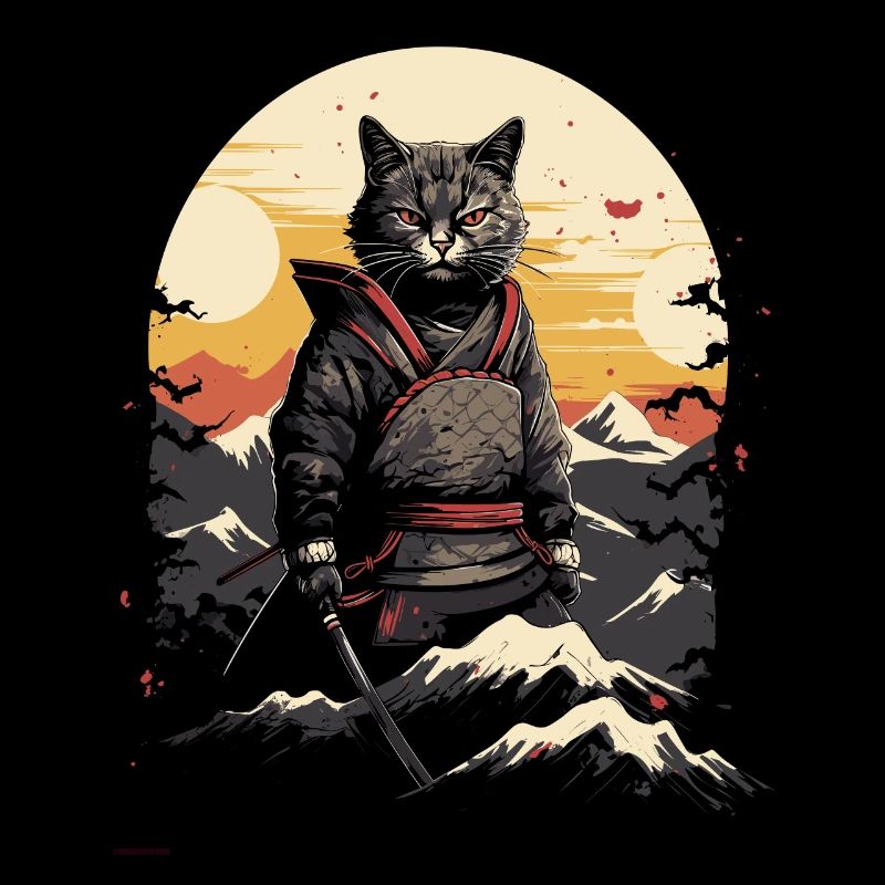 Japanese Samurai Kitty Swordplay