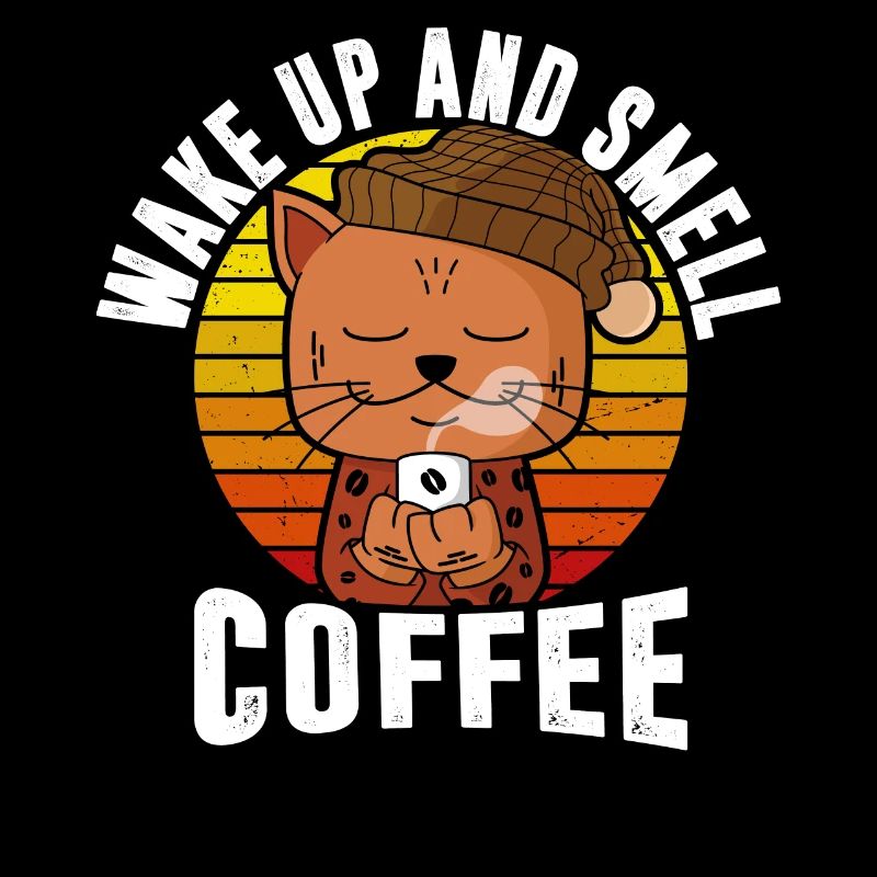 Réveillez-vous et sentez le café rétro