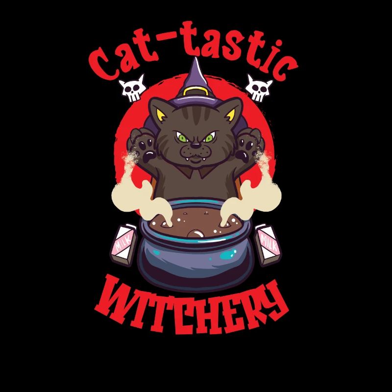 Cat Witch Occult Gothic Dark Satanic