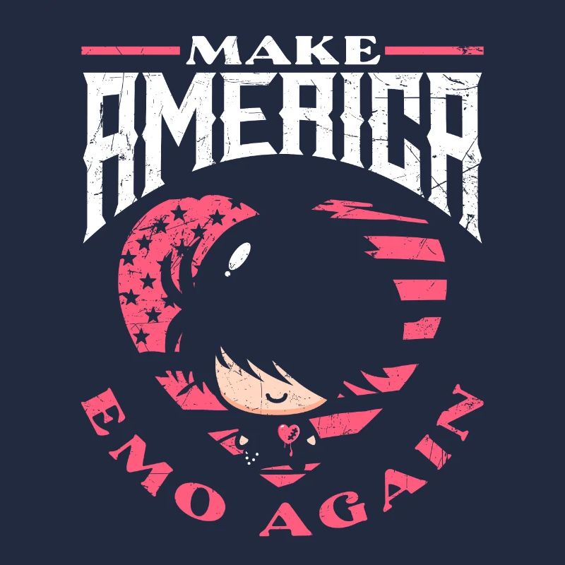 Emoticon Make America Emo Again Emocore Esthétique