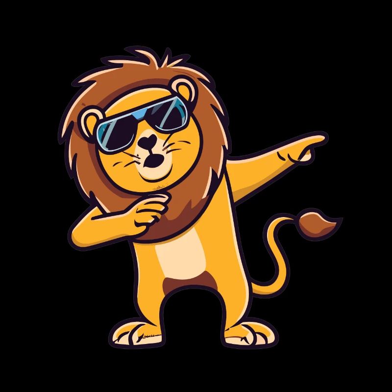 lion dabbing dab dabbing animaux lion dab