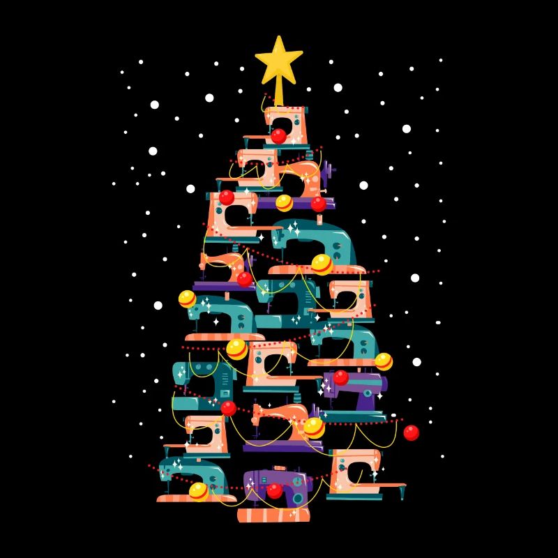 Funny Sewing Machine Weihnachtsbaum stricken Sew