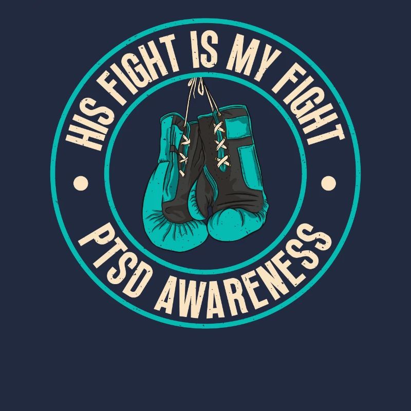 Son combat est la conscience Pstd en bleu-vert