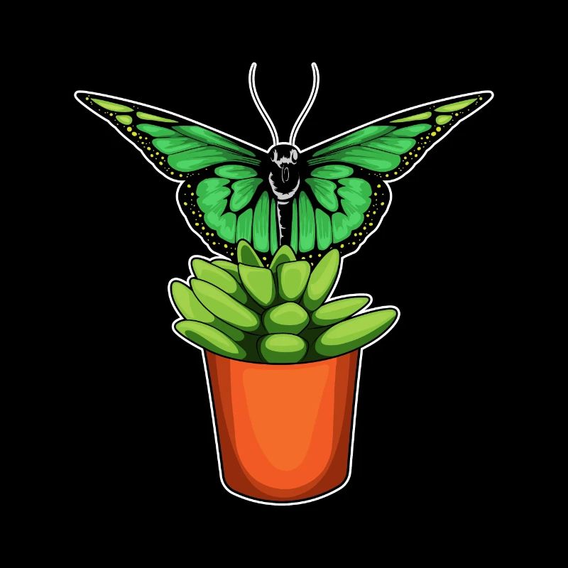 Fleur de pot de fleurs papillon