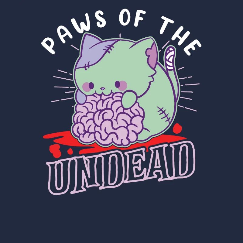 Zombie Cat Undead Kitty Horror Meow Creepy