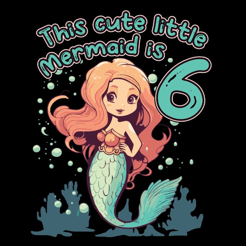 This little mermaid has her 6th to 6th birthday.