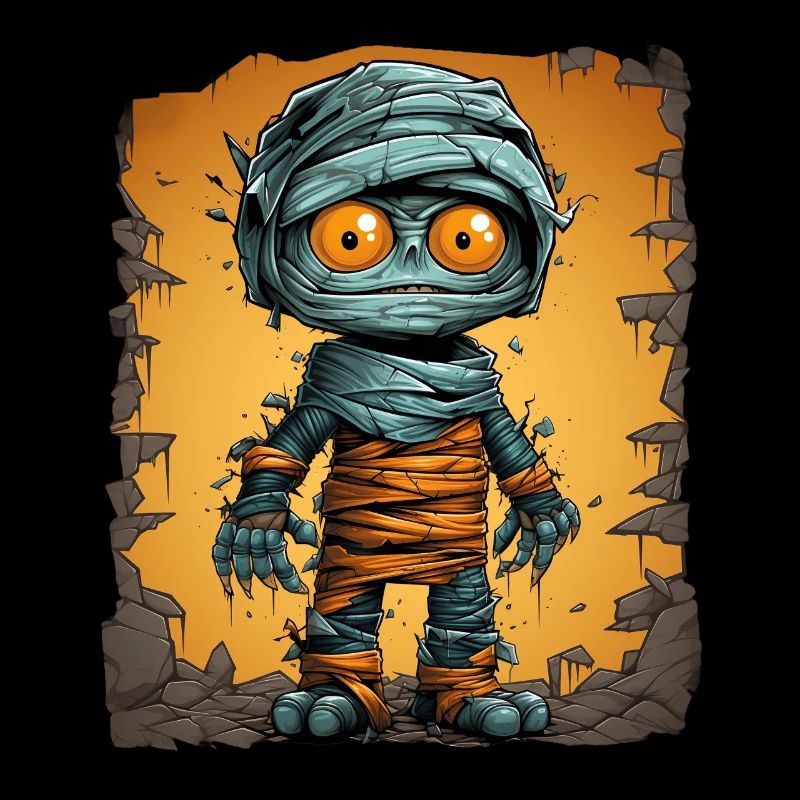 Halloween Spooky Cartoon Mummy