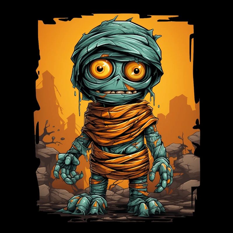 Halloween Spooky Cartoon Mummy